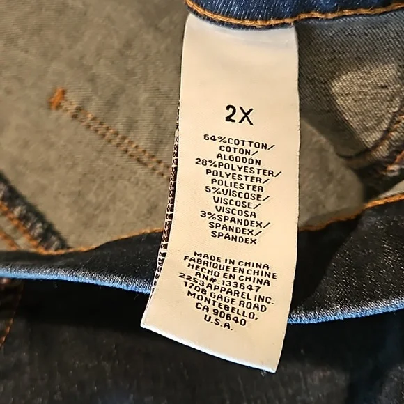 Re Generation by Celebrity Pink Dark Blue Jeggings Size 2x - Picture 8 of 8